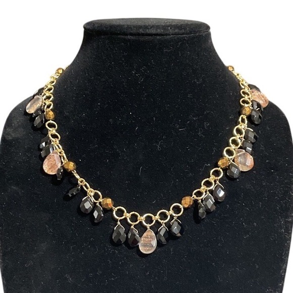 Jewelry - Coldwater Creek 20"  Necklace Gold Tone Black Bronze Link Adjustable